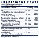 only trace minerals (life extension) supplement facts