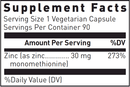 opti-zinc 30 douglas labs supplement facts