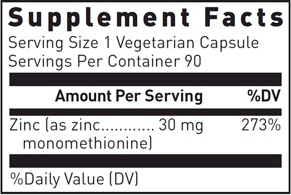 Opti-Zinc 30 (Douglas Labs) supplement facts