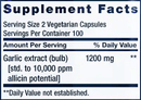 optimized garlic (life extension) supplement facts