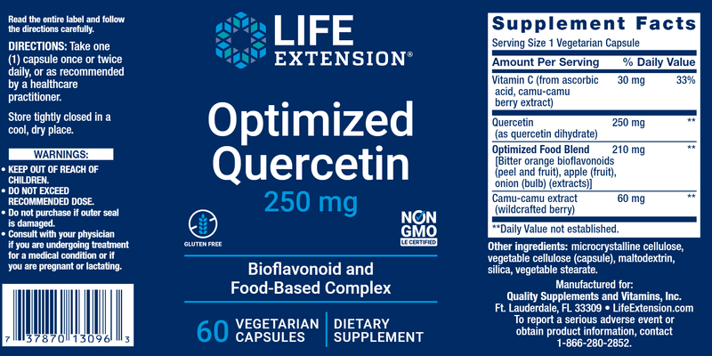 Optimized Quercetin (Life Extension) Label