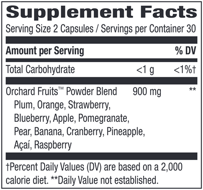 Orchard Fruits (Nature's Way) Supplement Facts