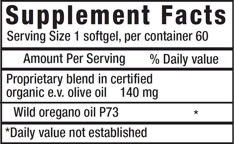 Oreganol (North American Herb & Spice) Supplement Facts
