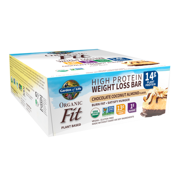 Organic Fit Bar Chocolate Coconut Almond (Garden of Life) Front