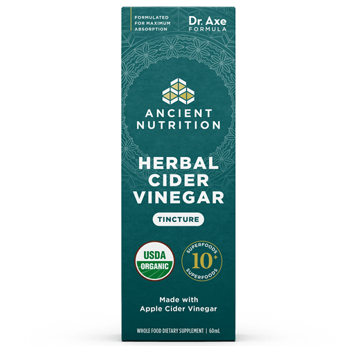 Organic Herbal Cider Vinegar Tincture (Ancient Nutrition) Front
