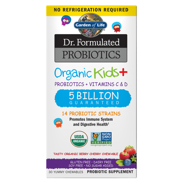 organic kids probiotics berry cherry garden of life