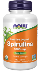 organic spirulina 1000 mg (now foods)