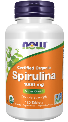 organic spirulina 1000 mg (now foods)