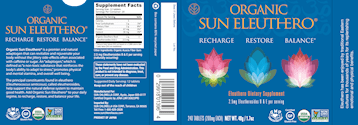 Organic Sun Eleuthero (Sun Chlorella USA) Label