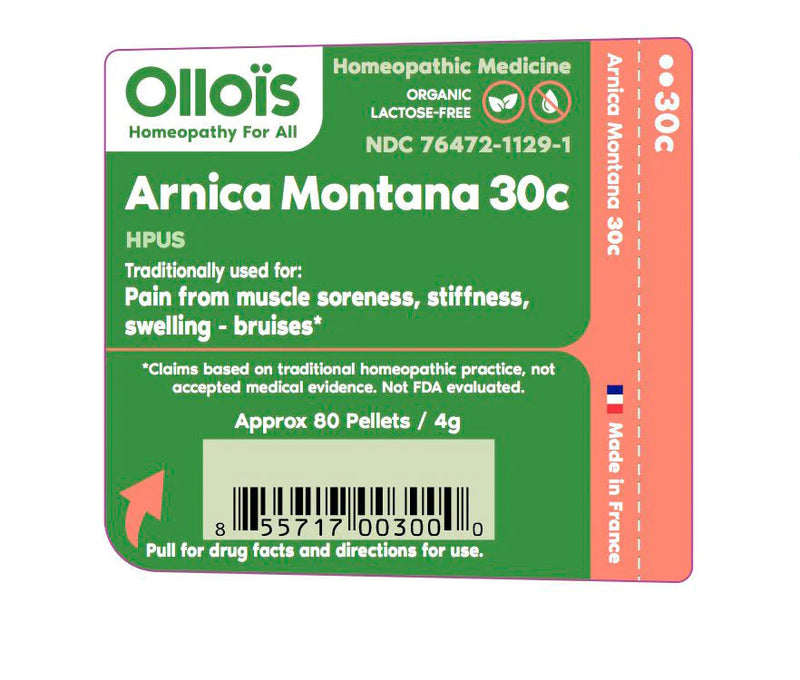 Organic Arnica 30C Cube Display Ollois Label