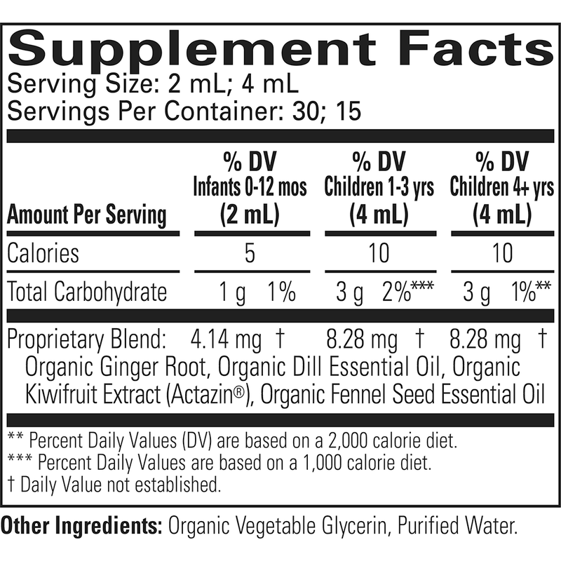 Organic Gripe Water (ChildLife Clinicals) Supplement Facts