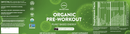 organic pre-workout black cherry (metabolic response modifier) label