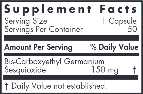 Organo-Germanium Ge-132 (Allergy Research Group) supplement facts