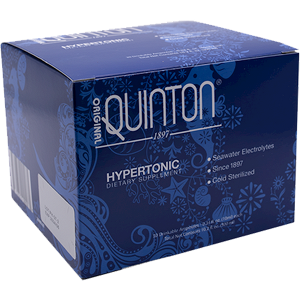 Original Quinton® Hypertonic or QuintEssential® 3.3 (Quicksilver Scientific) Ampules Front
