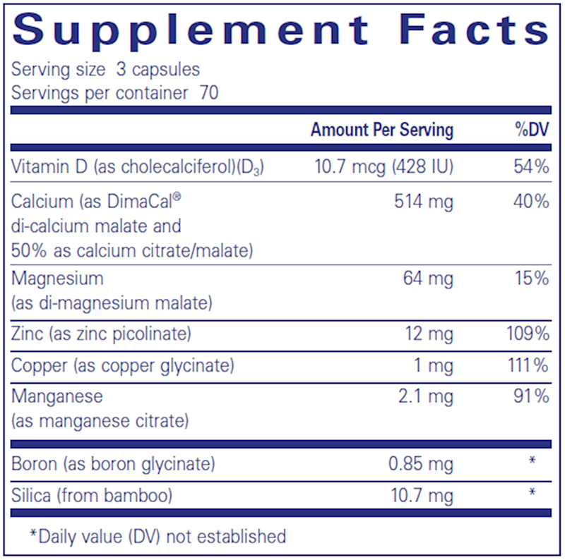 OsteoBalance 210 caps (Pure Encapsulations) supplement facts