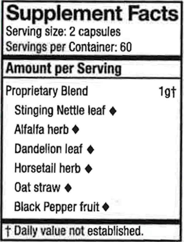 osteoherb capsules (herbalist alchemist) supplement facts