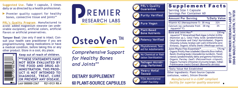 OsteoVen (Premier Research Labs) Label