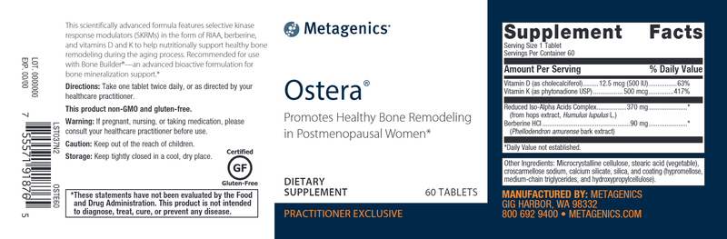 Ostera (Metagenics) Label