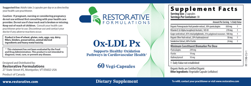 Ox-LDL Px (Restorative Formulations) Label
