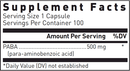 paba douglas labs supplement facts