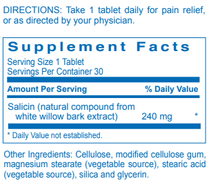 PAIN RECOVERY PACK® (Anabolic Laboratories) Salizain Supplement Facts