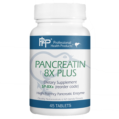 PANCREATIN 8X PLUS 45 Tablets Professional Health Products