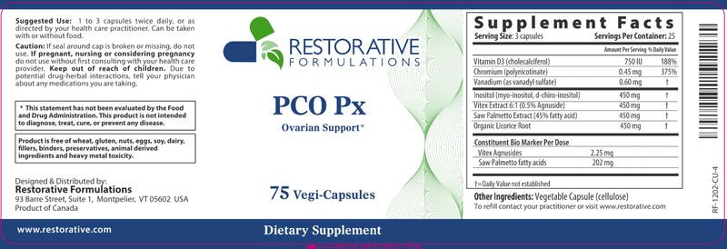 PCO Px (Restorative Formulations) Label