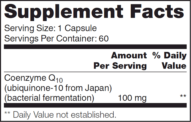 PQ-10 SAP (NFH Nutritional Fundamentals) Supplement Facts