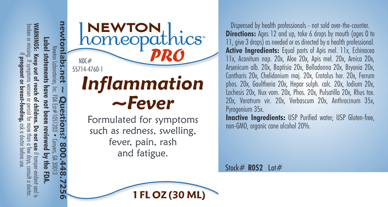 PRO Inflammation~Fever (Newton Pro) Label