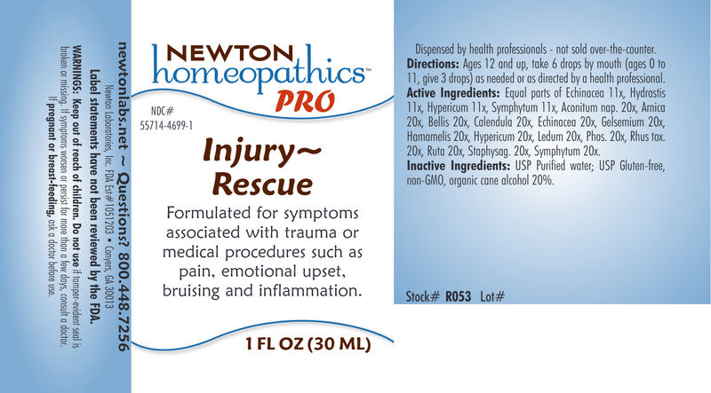 PRO Injury~Rescue (Newton Pro) Label
