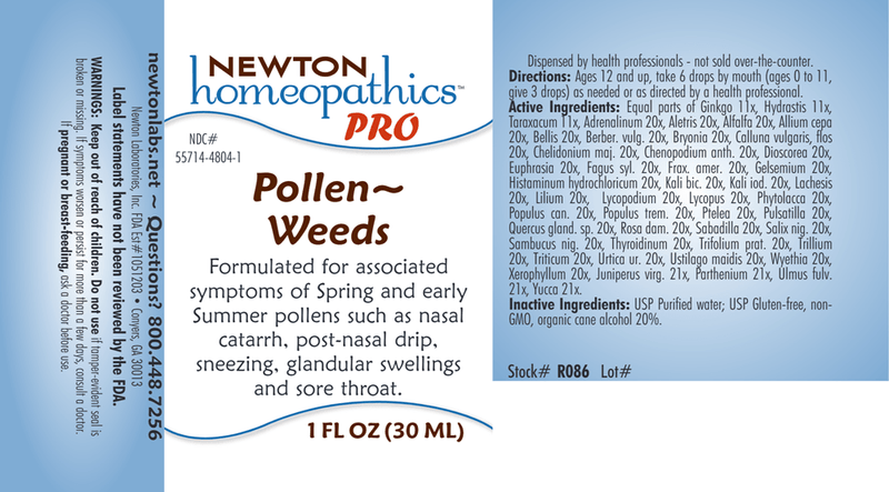 PRO Pollen-Weeds (Newton Pro) Label