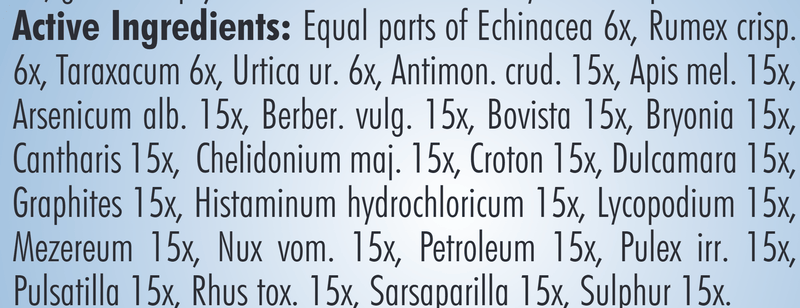 PRO Rashes-Hives (Newton Pro) Ingredients