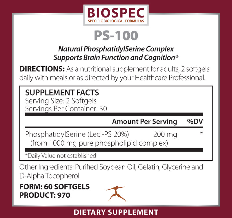 PS-100 (Biospec Nutritionals) Supplement Facts
