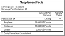 pan-8-supreme | pancreatin-8x (ecological formulas) supplement facts