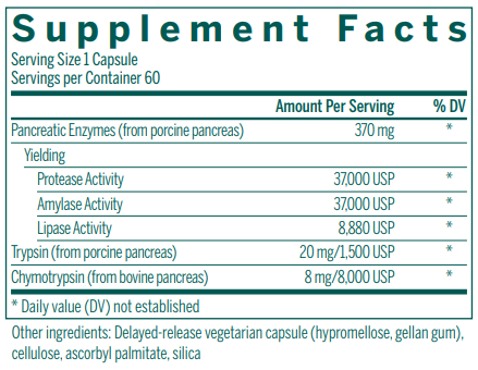 Pancreatin  DR supplement facts Genestra