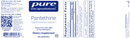 pantethine pure encapsulations label