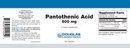 pantothenic acid douglas labs label
