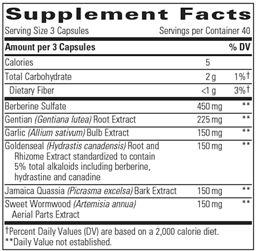 Para-Gard Intestinal Support (Integrative Therapeutics) 120ct supplement facts