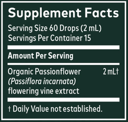 Passionflower (Gaia Organics®) (Gaia Herbs) supplement facts