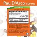 pau d'arco 500 mg (now foods) supplement facts