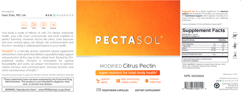 PectaSol-C (EcoNugenics) Label