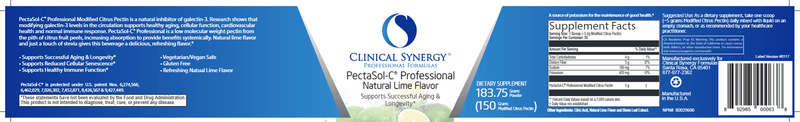 PectaSol-C Professional Lime 183.75g Clinical Synergy Label
