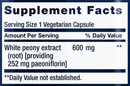 peony immune (life extension) supplement facts