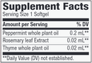 peppermint soothe (nature's way) supplement facts