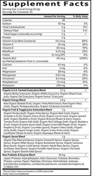 perfect food raw energizer garden of life supplement facts