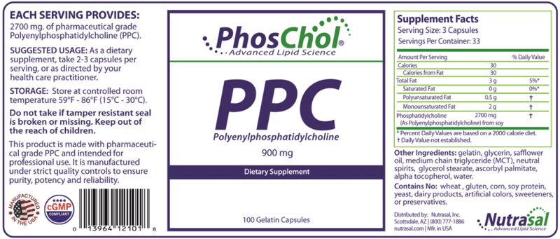 PhosChol PPC 900 mg (Nutrasal (PhosChol)) Label