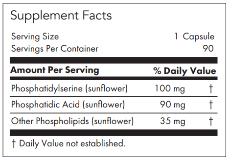 PhosSerine® Complex (Allergy Research Group) supplement facts