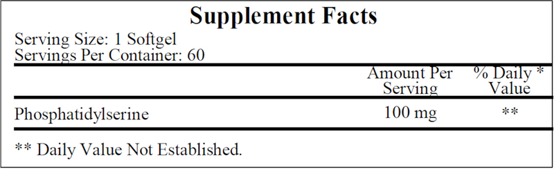 Phosphatidylserine (Ecological Formulas) Supplement Facts