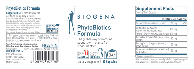 PhytoBiotics Formula Biogena Label