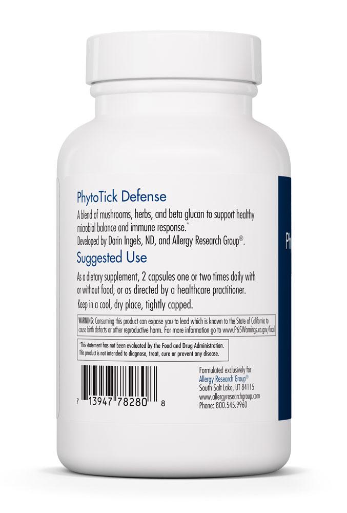 Phyto Tick Defense 120 Vegetarian Capsules (Allergy Research Group) Side